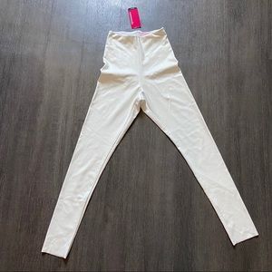 White Leather Leggings